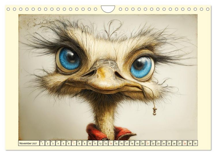 Produktbild: Schr&auml;ge V&ouml;gel. Skurrile Portraits mit Charakter und Charme (Wandkalender 2027 DIN A4 quer), CALVENDO Monatskalender