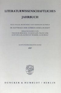 Produktbild: Literaturwissenschaftliches Jahrbuch.