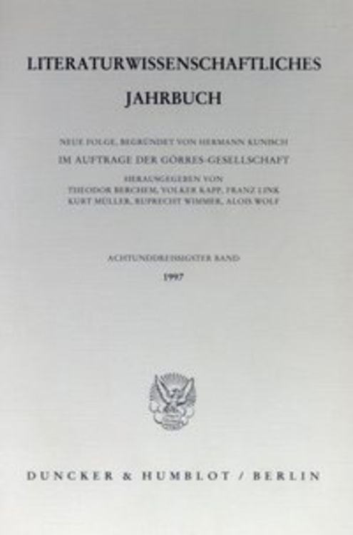 Produktbild: Literaturwissenschaftliches Jahrbuch.