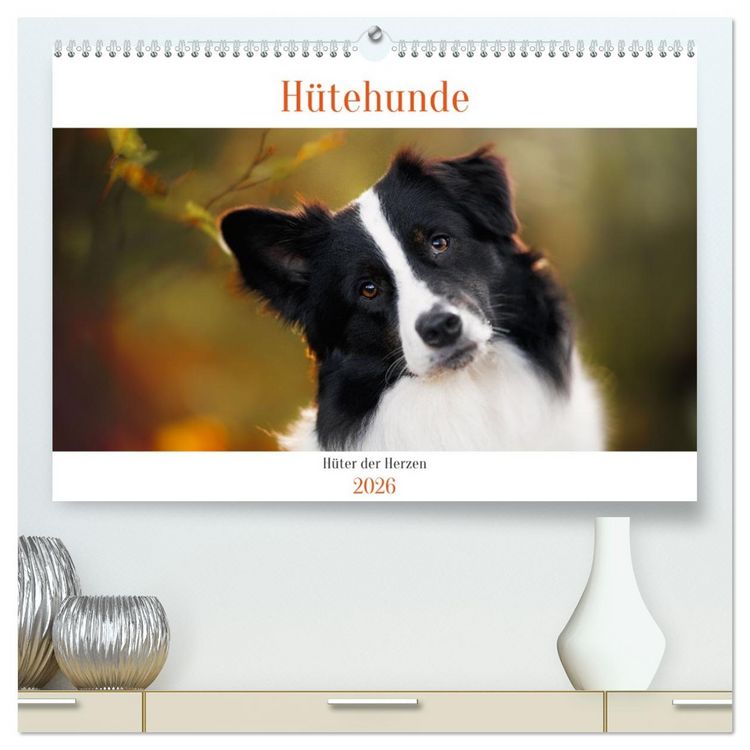 Produktbild: H&uuml;tehunde - H&uuml;ter der Herzen (hochwertiger Premium Wandkalender 2026 DIN A2 quer), Kunstdruck in Hochglanz