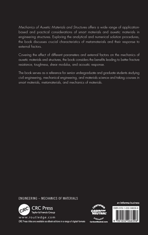 Produktbild: Mechanics of Auxetic Materials and Structures
