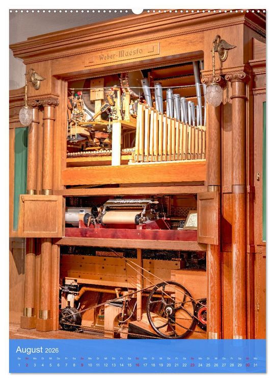 Produktbild: Mechanische Musikinstrumente (Wandkalender 2026 DIN A2 hoch), CALVENDO Monatskalender