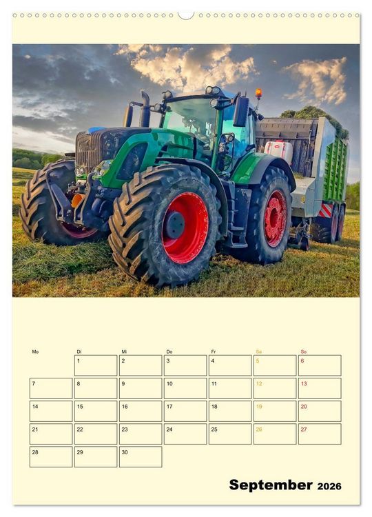 Produktbild: Traktor Giganten (Wandkalender 2026 DIN A2 hoch), CALVENDO Monatskalender