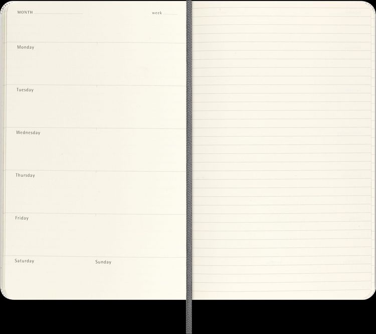 Produktbild: Moleskine der kleine Prinz Notizbuch schwarz in limitierter Auflage, undatierter Wochen-Monatskalender