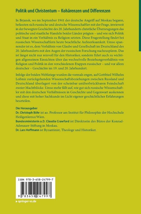 Produktbild: Politik und Christentum &ndash; Koh&auml;renzen und Differenzen