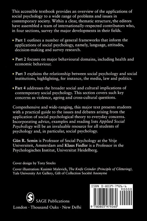 Produktbild: Applied Social Psychology