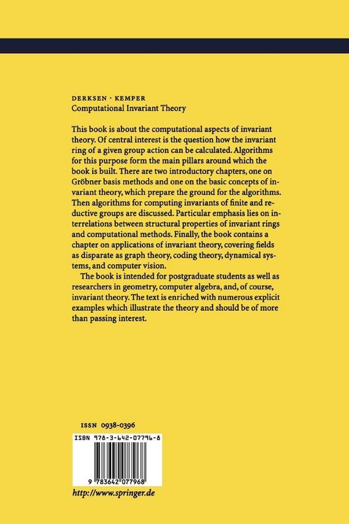 Produktbild: Computational Invariant Theory