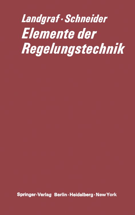 Produktbild: Elemente der Regelungstechnik