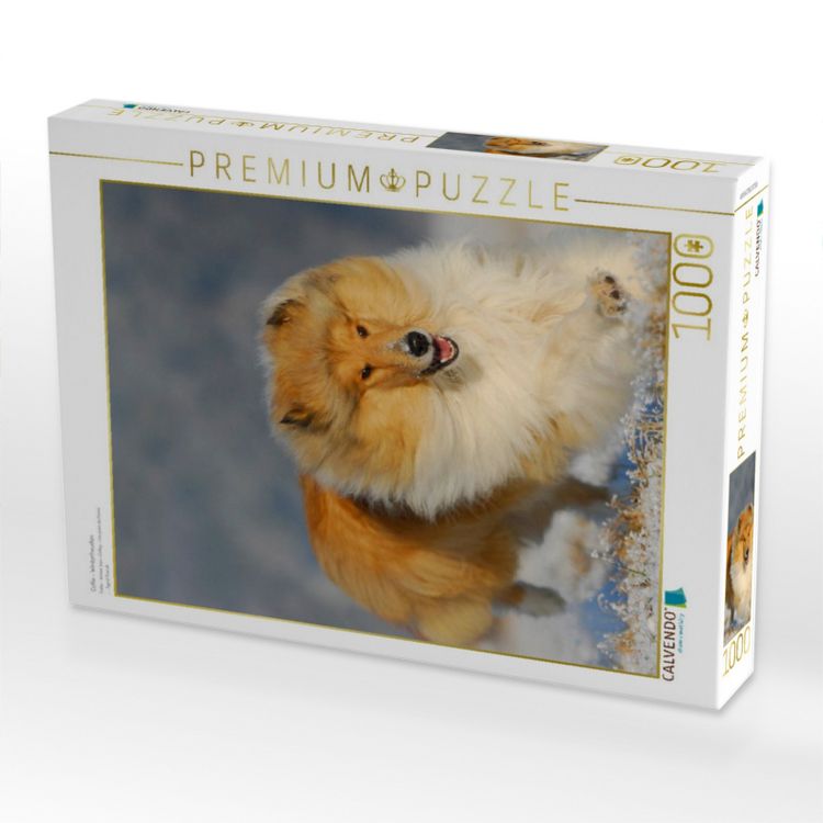 Produktbild: CALVENDO Puzzle Collie - Winterfreuden | 1000 Teile Lege-Gr&ouml;&szlig;e 64x48cm Foto-Puzzle f&uuml;r gl&uuml;ckliche Stunden