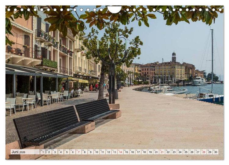 Produktbild: GARDASEE Die sch&ouml;nsten Uferpromenaden (Wandkalender 2026 DIN A4 quer), CALVENDO Monatskalender