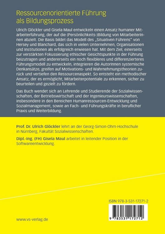 Produktbild: Ressourcenorientierte F&uuml;hrung als Bildungsprozess