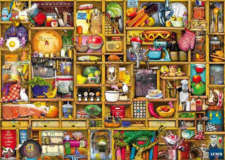 Produktbild: Erwachsenenpuzzle 1000 Teile - Colin Thompson: Kurioses K&uuml;chenregal