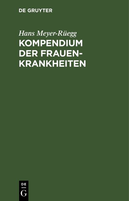 Produktbild: Kompendium der Frauenkrankheiten