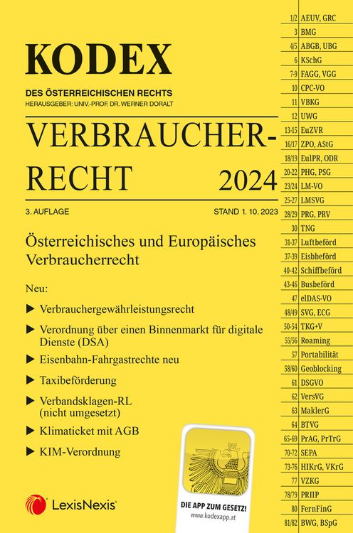 Produktbild: KODEX Verbraucherrecht 2024