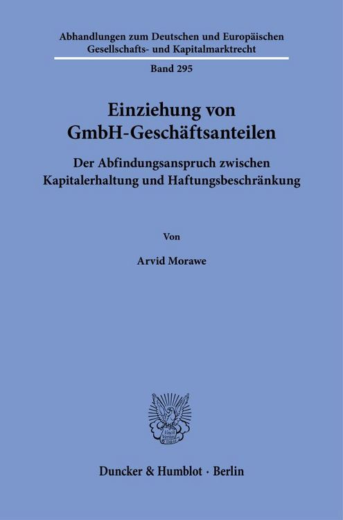 Produktbild: Einziehung von GmbH-Gesch&auml;ftsanteilen