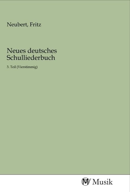 Produktbild: Neues deutsches Schulliederbuch