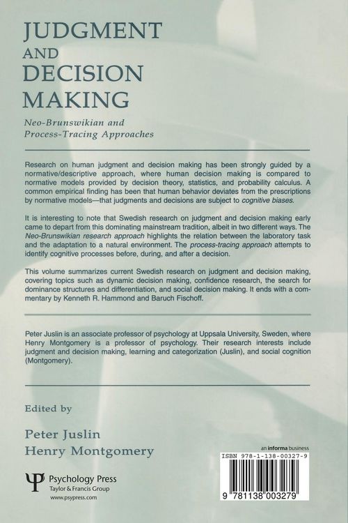 Produktbild: Judgment and Decision Making