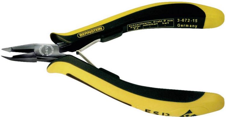 Produktbild: BERNSTEIN Tools for Electronics EUROline-Conductive 3-672-15 ESD Spitzenschneider mit Facette 130 mm