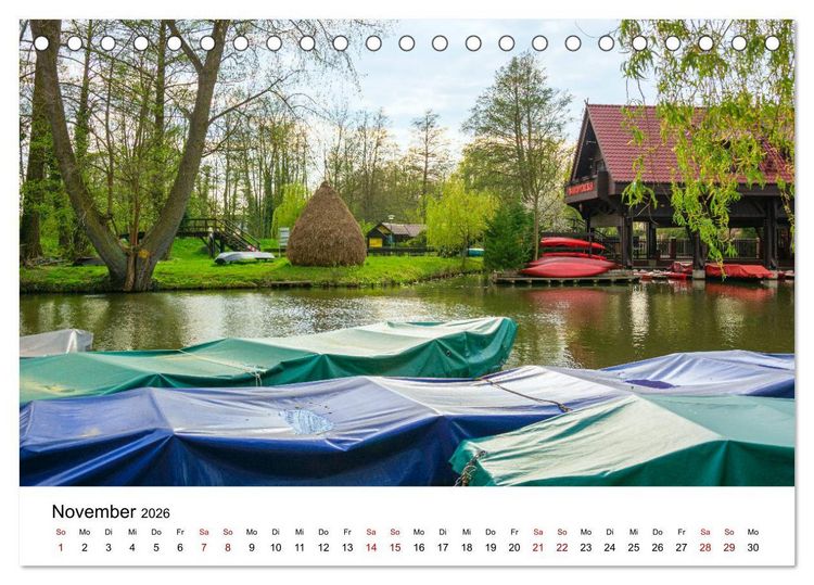 Produktbild: Unterwegs im Spreewald (Tischkalender 2026 DIN A5 quer), CALVENDO Monatskalender