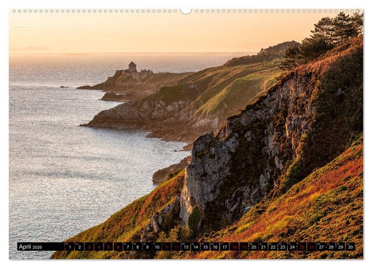 Produktbild: Normandie und Bretagne: Zwischen Leuchtt&uuml;rmen und felsigen K&uuml;sten (hochwertiger Premium Wandkalender 2026 DIN A2 quer), Kunstdruck in Hochglanz