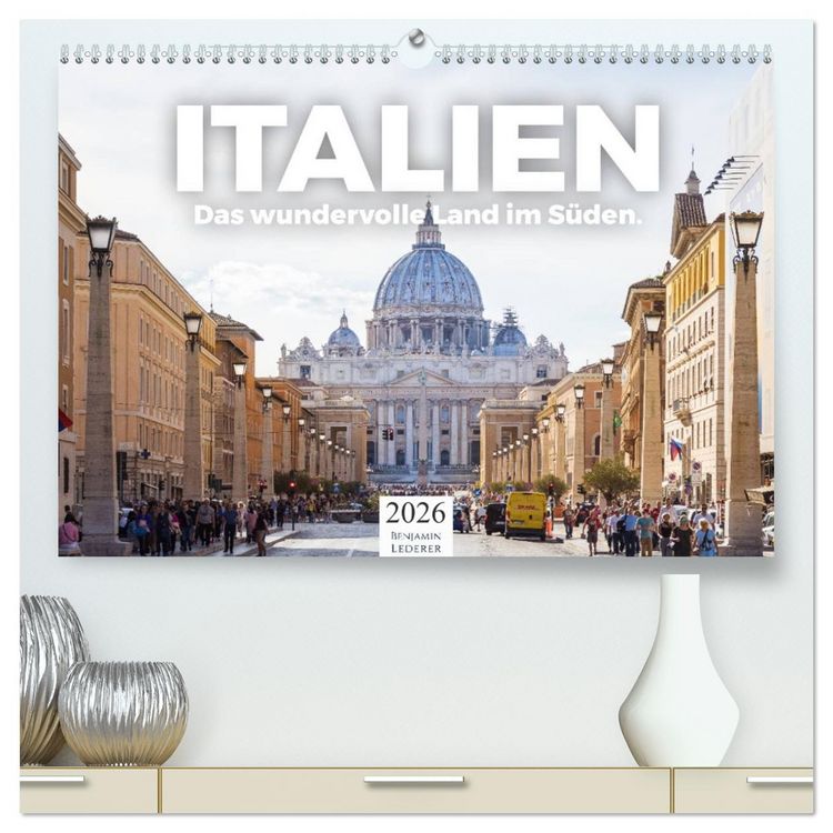 Produktbild: Italien - Das wundervolle Land im S&uuml;den. (hochwertiger Premium Wandkalender 2026 DIN A2 quer), Kunstdruck in Hochglanz