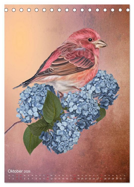 Produktbild: Wunderbare m&auml;rchenhafte Welt der V&ouml;gel (Tischkalender 2026 DIN A5 hoch), CALVENDO Monatskalender