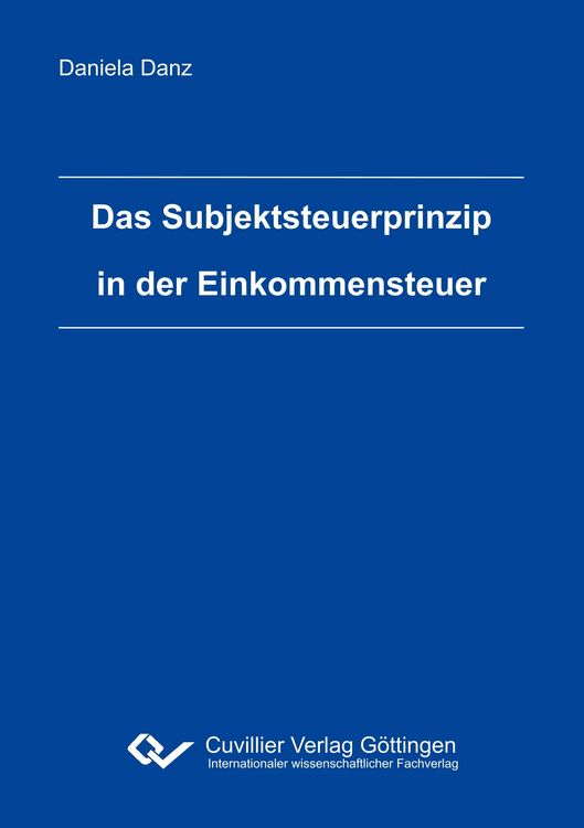 Produktbild: Das Subjektsteuerprinzip in der Einkommensteuer
