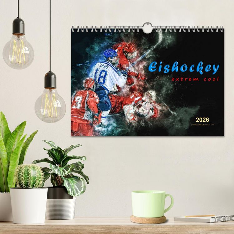 Produktbild: Eishockey - extrem cool (Wandkalender 2026 DIN A4 quer), CALVENDO Monatskalender