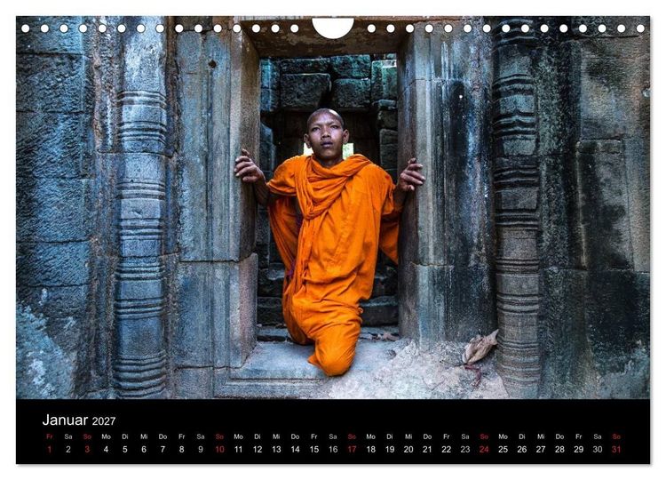 Produktbild: Tempel rund um Angkor Wat (Wandkalender 2027 DIN A4 quer), CALVENDO Monatskalender