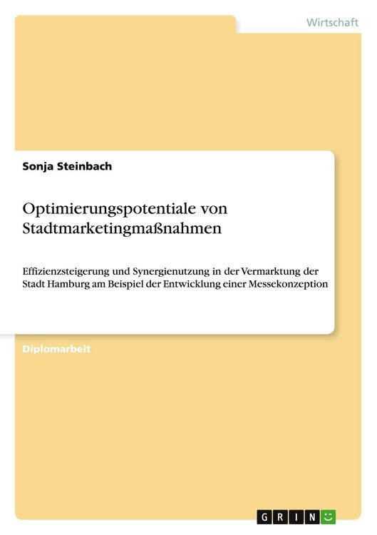 Produktbild: Optimierungspotentiale von Stadtmarketingma&szlig;nahmen