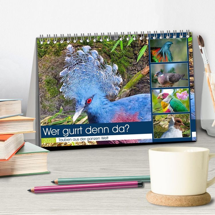 Produktbild: Wer gurrt denn da? (Tischkalender 2026 DIN A5 quer), CALVENDO Monatskalender