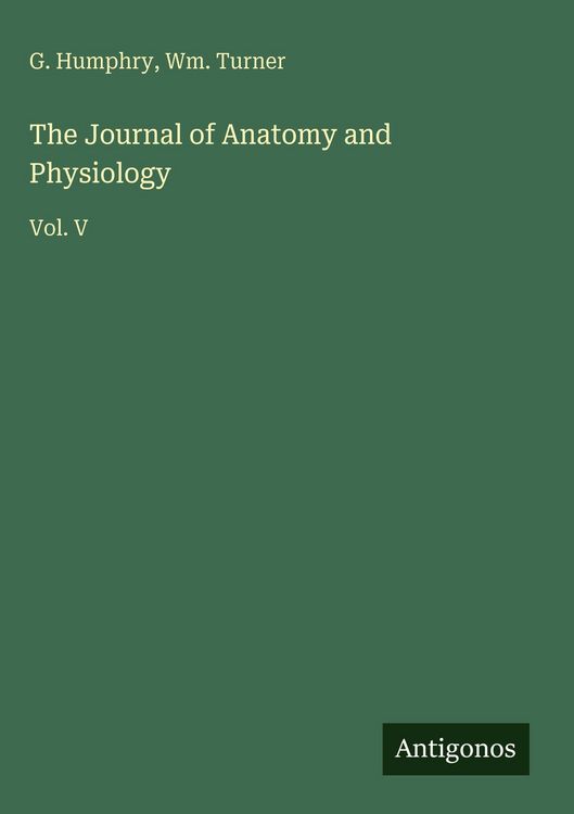 Produktbild: The Journal of Anatomy and Physiology