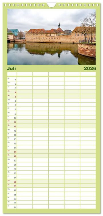 Produktbild: Familienplaner 2026 - Stra&szlig;burg - Els&auml;ssische Metropole mit 5 Spalten (Wandkalender, 21 x 45 cm) CALVENDO