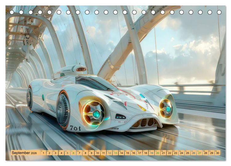 Produktbild: Futuristische Boliden - Asiatisch inspiriert (Tischkalender 2026 DIN A5 quer), CALVENDO Monatskalender