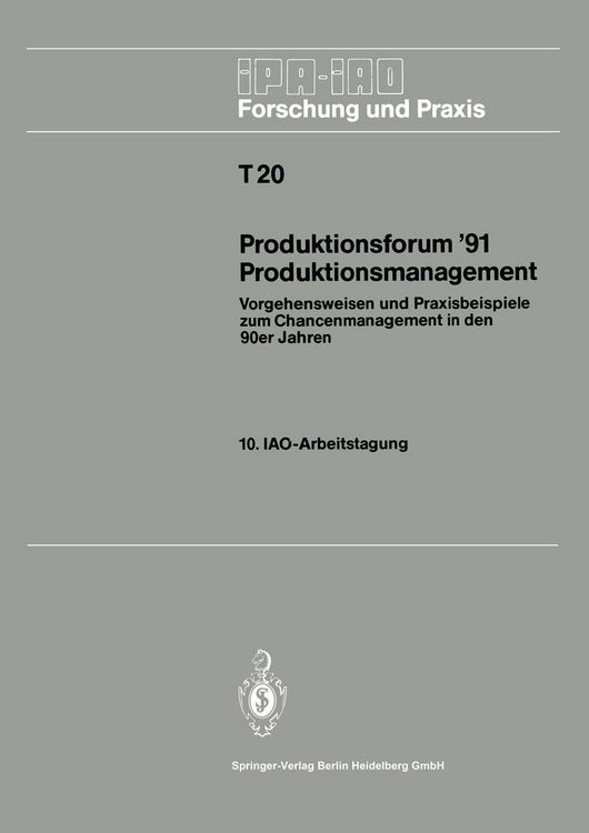 Produktbild: Produktionsforum '91 Produktionsmanagement