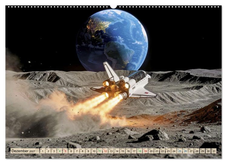 Produktbild: Wettrennen ins All (hochwertiger Premium Wandkalender 2027 DIN A2 quer), Kunstdruck in Hochglanz