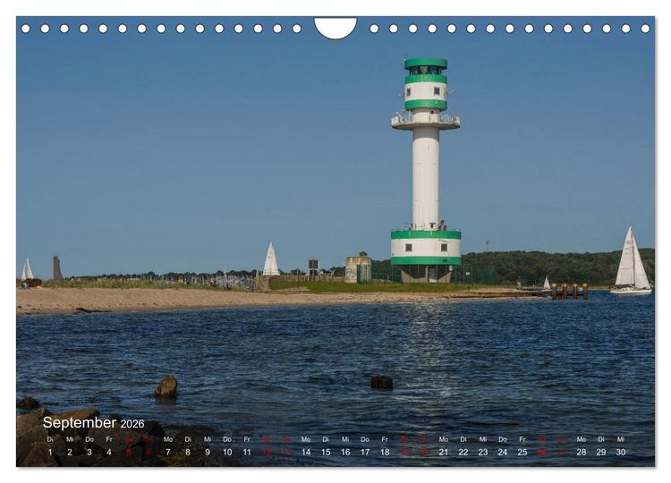 Produktbild: Die sch&ouml;nsten Leuchtt&uuml;rme - Deutsche Ostsee (Wandkalender 2026 DIN A4 quer), CALVENDO Monatskalender