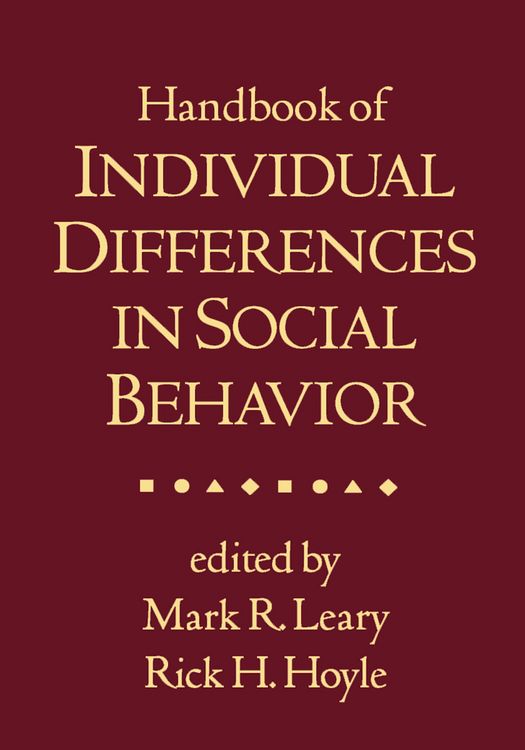 Produktbild: Handbook of Individual Differences in Social Behavior