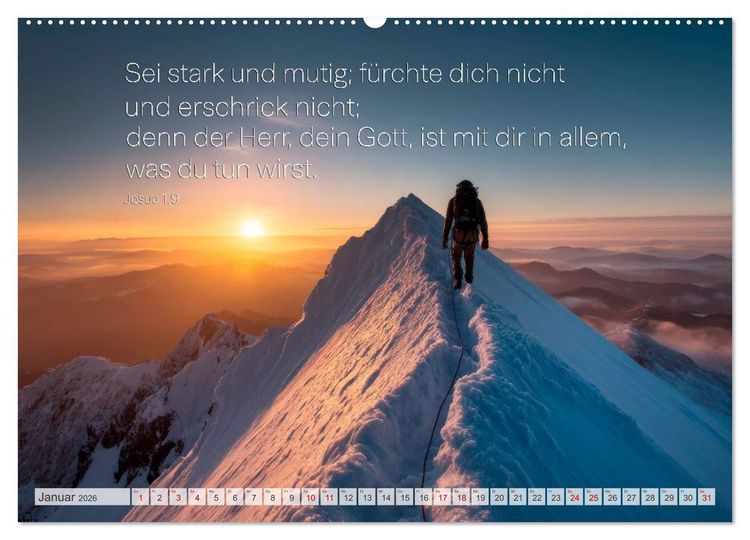 Produktbild: Psalmen und Bibelverse - Himmlische Botschaften (hochwertiger Premium Wandkalender 2026 DIN A2 quer), Kunstdruck in Hochglanz