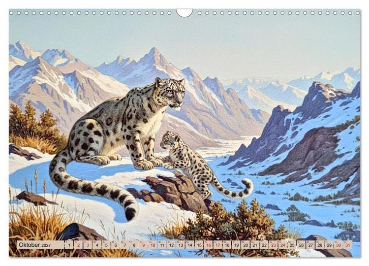 Produktbild: Asiens Tiere im Stil alter Naturstudien (Wandkalender 2027 DIN A3 quer), CALVENDO Monatskalender