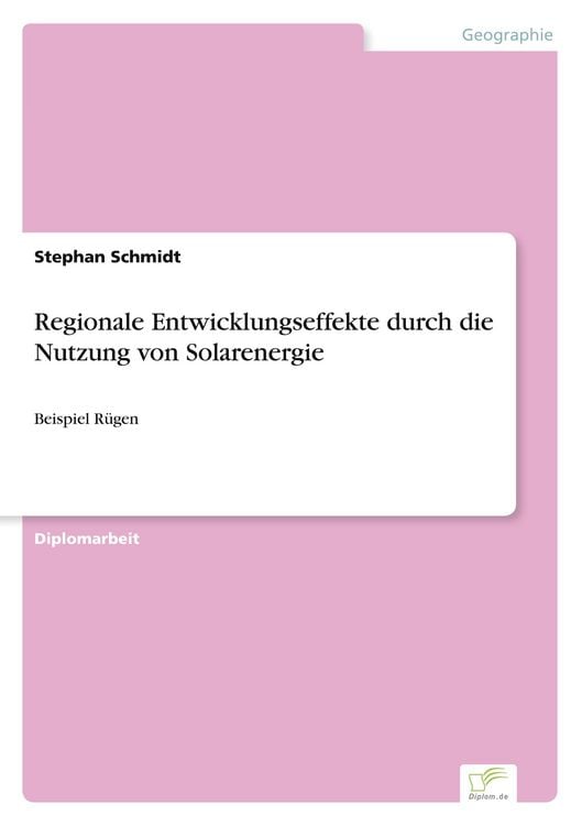 Produktbild: Regionale Entwicklungseffekte durch die Nutzung von Solarenergie