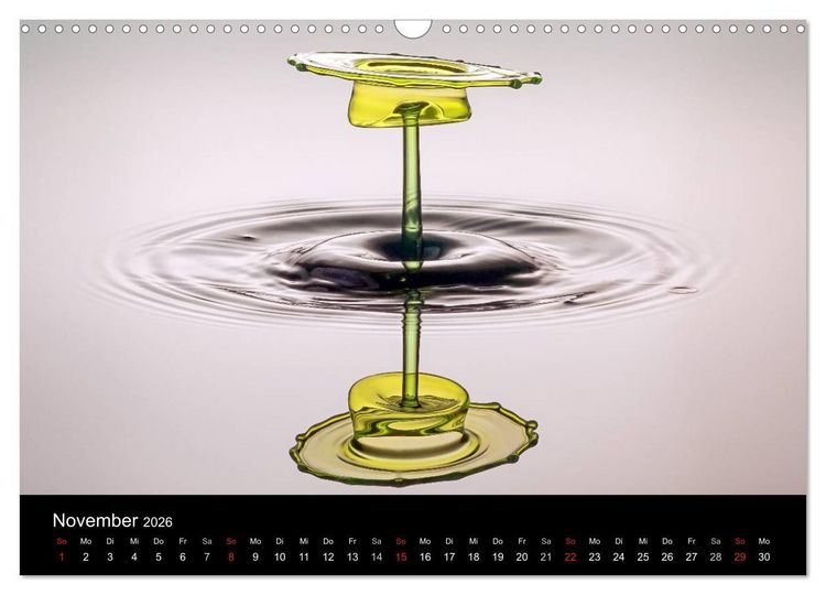 Produktbild: Liquid Art - Magische Momente mit Wassertropfen (Wandkalender 2026 DIN A3 quer), CALVENDO Monatskalender
