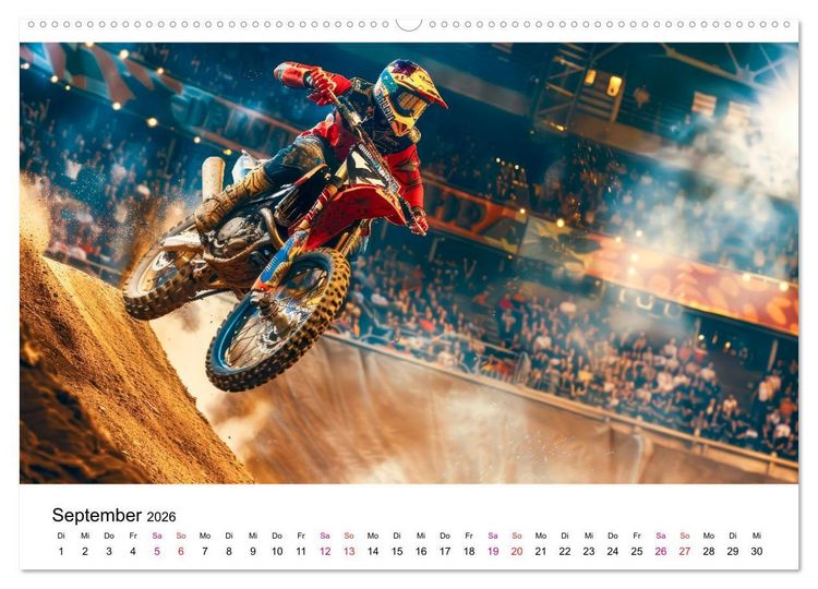 Produktbild: Motocross Erlebnisse (Wandkalender 2026 DIN A2 quer), CALVENDO Monatskalender