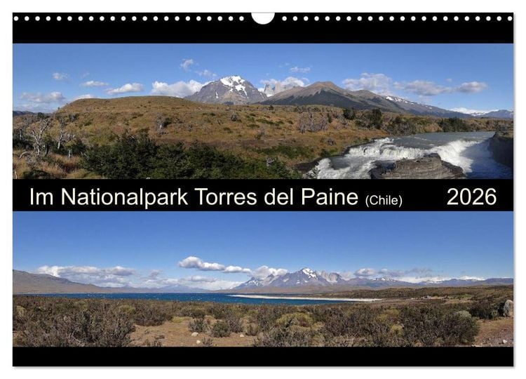 Produktbild: Im Nationalpark Torres del Paine (Chile) (Wandkalender 2026 DIN A3 quer), CALVENDO Monatskalender