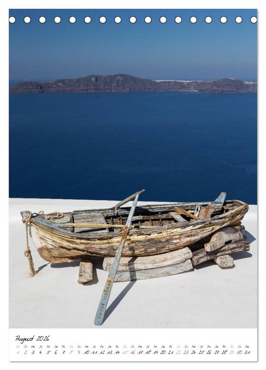 Produktbild: Insel des Lichts - Santorini (Tischkalender 2026 DIN A5 hoch), CALVENDO Monatskalender