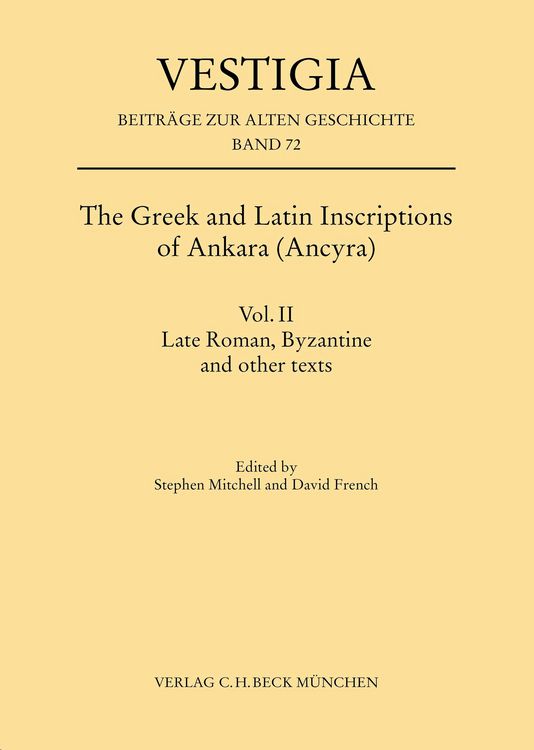 Produktbild: The Greek and Latin Inscriptions of Ankara (Ancyra)