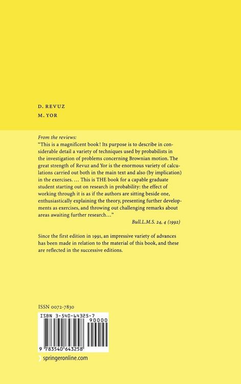Produktbild: Continuous Martingales and Brownian Motion