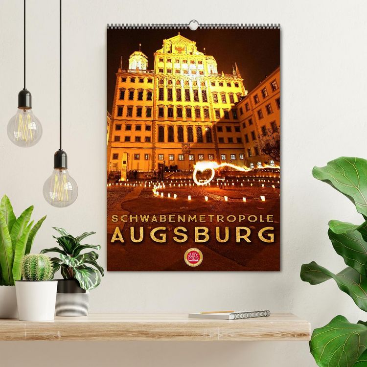 Produktbild: Schwabenmetropole Augsburg (Wandkalender 2026 DIN A2 hoch), CALVENDO Monatskalender