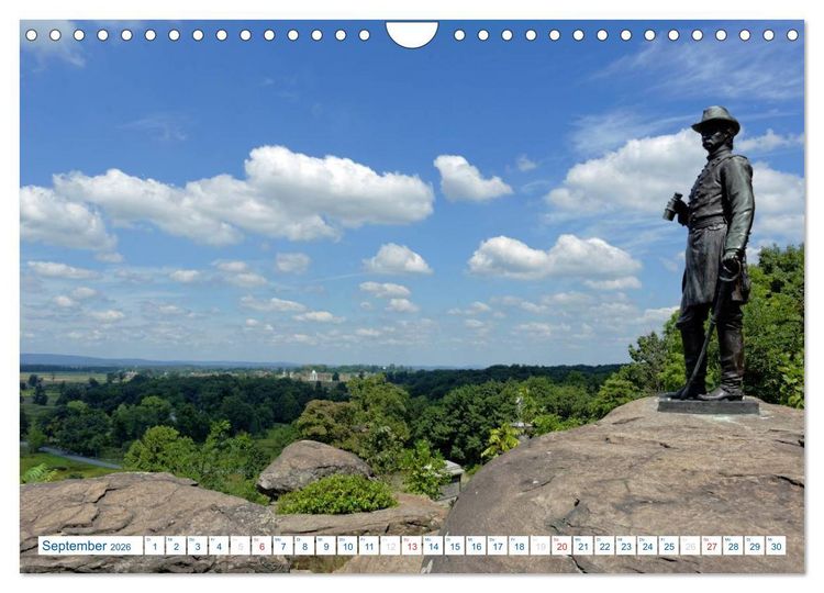 Produktbild: Gettysburg Military Park (Wandkalender 2026 DIN A4 quer), CALVENDO Monatskalender