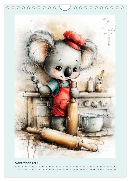 Produktbild: Koala-Abenteuer. Bezaubernde Aquarell-Momente (Wandkalender 2026 DIN A4 hoch), CALVENDO Monatskalender